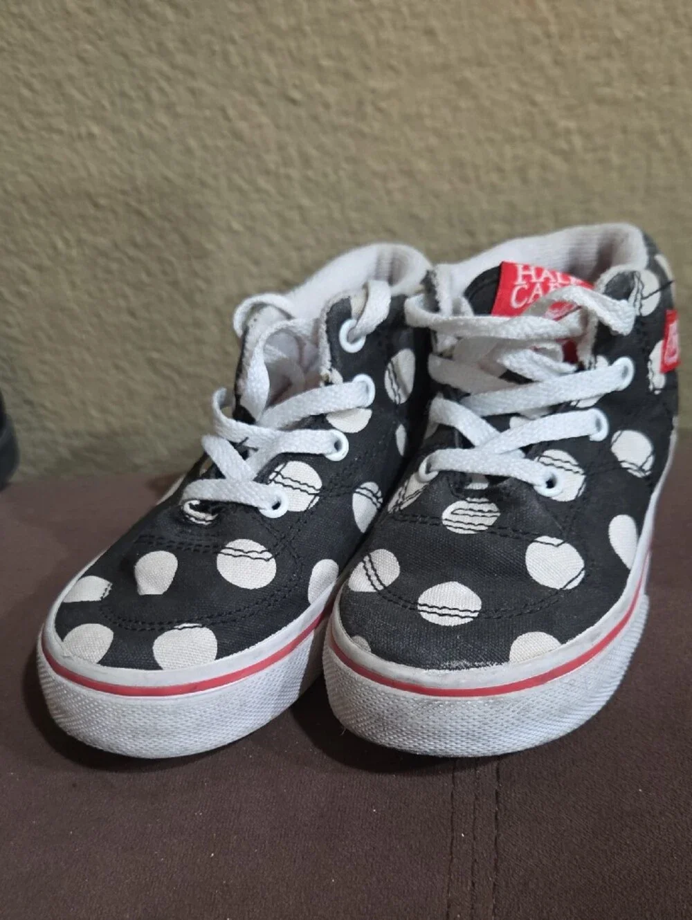 Vans Kids Black & White Polka Dot High-Top Sneakers